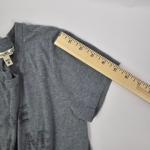 Express One Eleven Women's‎ XS Body Contour Stretch Bodysuit Gray SS Crew Neck - Picture 7 of 8